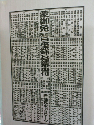 日本赤煉瓦建築番付の表