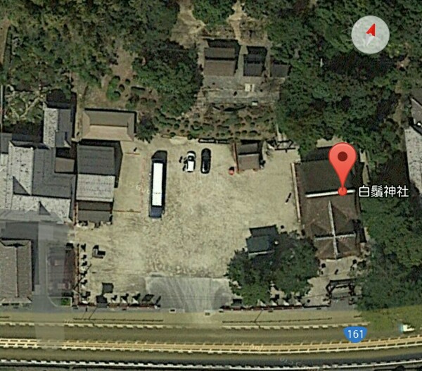 白鬚神社の駐車場の場所