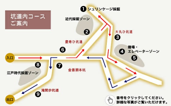 生野銀山のルートコース