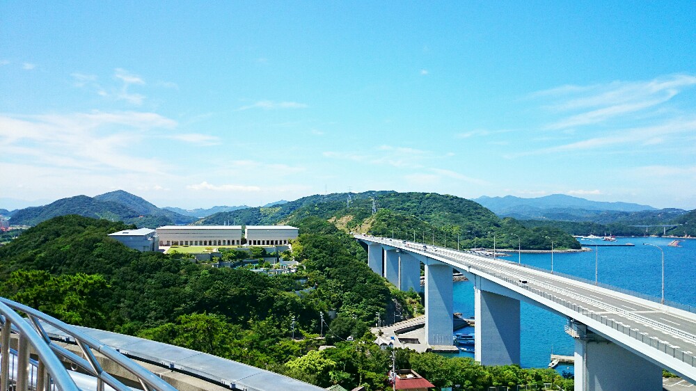 屋上から大塚国際美術館が見える